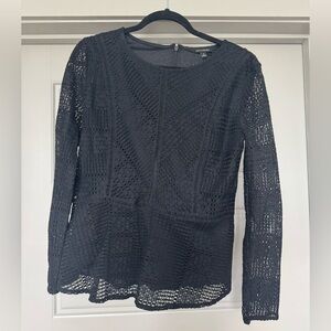 Banana Republic Long Sleeve Lace Blouse